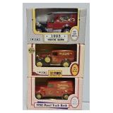 (3) Ertl Die Cast Beer Promo Coin Banks (MIB)