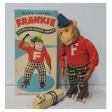 c1960 Alps Japan Battery Op Roller Skating Monkey