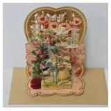 New/Old Victorian Die Cut Pop Up Valentine Card