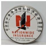 Vintage 12" Dia. Nationwide Insurance Thermometer