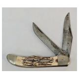 Kabar #1184 Stag Handle Folding Knife
