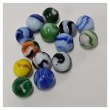 (13) 5/8" Antique Machine Made Marbles