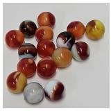 (16) 5/8" Antique Machine Made Marbles