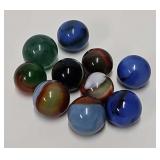 (10) 5/8" Antique Machine Made Marbles