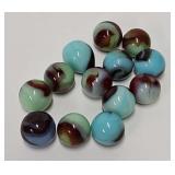 (13) 5/8" Antique Machine Made Marbles
