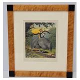 Antique Chromolithograph Print "Guinea Fowls"