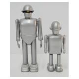 c2001 "Gort" 8" & 6" Key Wind Robots