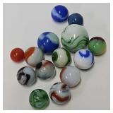 (14) 1/2" to 1" Antique Machine Made Marbles