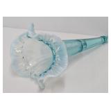 Fenton Aqua Opalescent 11 1/2" Epergne Horn
