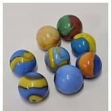 (8) 5/8" Antique Machine Made Marbles
