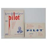 1953 & 55 Eastern Baseball League "Pilot" Books