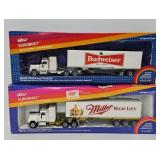 Siku Eurobuilt Miller & Budweiser Tractor Trailers