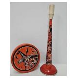 (2) US Toy Tin Litho Halloween Noise Makers