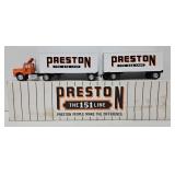 Tonkin 1:53 Diecast Preston Tractor & Dbl Trailer