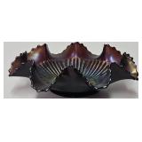Northwood Amethyst Carnival Glass Stippled Ray