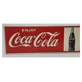 Vintage 12"x32"  Tin Litho "Drink" Coca Cola Sign