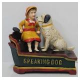 #X-413 Cast Iron "Speaking Dog" Mechanical Bank