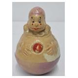 Antique Composition 5" Clown Roly-Poly