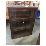 3 SECTIONAL OAK BOOKCASE