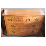 QUARTERSAWN OAK BOW FRONT DRESSER