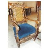 FANCY CARVED ARM CHAIR