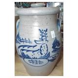 DECORATED CROCK CHURN BASE DECORATED CROCK CHURN BASE