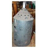 PUNCHED TIN CANDLE LANTERN