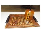 INLAID TRAY TEA CADDY & NAPKIN RINGS INLAID TRAY TEA CADDY & NAPKIN RINGS