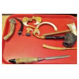 ASSORTED HORNS CLAWS AND PIPE ASSORTED HORNS CLAWS AND PIPE