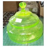 VASELENE CRACKLEGLASS COVERED CANDY DISH VASELENE CRACKLEGLASS COVERED CANDY DISH