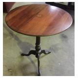 INLAID QUEEN ANN CANDLESTAND