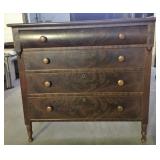 BURL FRONT 4 DRAWER HIGH CHEST BURL FRONT 4 DRAWER HIGH CHEST