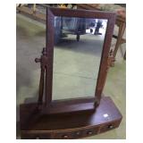 EARLY WALNUT SHAVING MIRROR