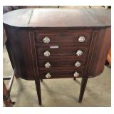 MARTH WASHINGTON SEWING TABLE WITH INLAY