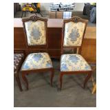 VICTORIAN UPHOLSTERED SIDE CHAIRS