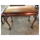 CABRIOLE LEG CARVED TABLE