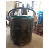 BAS RELIEF BRASS BUCKET