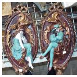 OVAL FIGURAL WALL PLAQUE