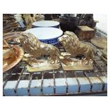 METAL LION BOOKENDS