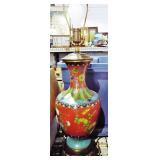 CLOISONNE VASE LAMP CLOISONNE VASE LAMP