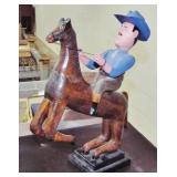 FOLKART COWBOY AND HORSE FOLKART COWBOY AND HORSE