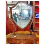 INLAID MAHOGANY SHAVING MIRROR