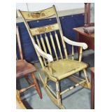 EARLY DECORATED ARROW BACK ROCKER EARLY DECORATED ARROW BACK ROCKER