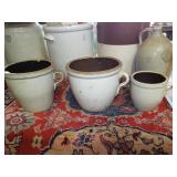 ASSORTED STONEWARE CROCKS & JUGS