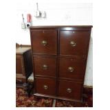 4 DRAWER MAHOGNAY FILE CABINET