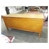 EARLY LARGE GRAIN PAINTED BLANKET CHEST