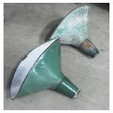 MID CENTURY ENAMEL ON METAL SHADES MID CENTURY ENAMEL ON METAL SHADES