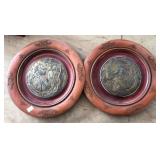 2 ROUND PLAQUES WITH INSERTS 2 ROUND PLAQUES WITH INSERTS