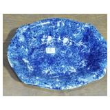 FLO BLUE SPONGEWARE DECORATED BOWL