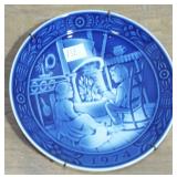 1974 GEORG JENSEN BLUE PICTORIAL PLATE 1974 GEORG JENSEN BLUE PICTORIAL PLATE